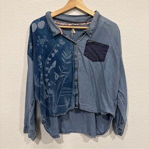 Cop Copine Blue Button Down Shirt - M